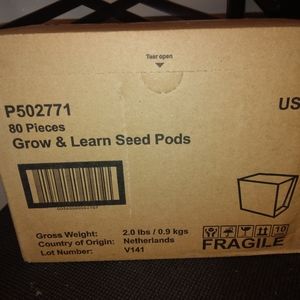 Grow & Learn seed pods                        80 pieces- Box never opened